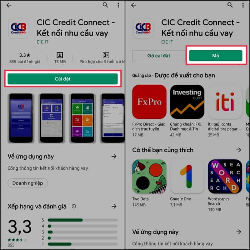 Tải app CIC về điện thoại để tra cứu nợ xấu bằng cmnd